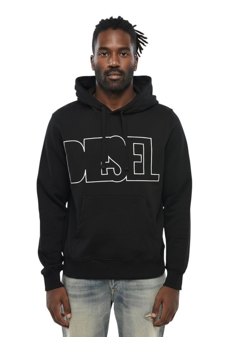 Black Regular Logo Hoodie 1