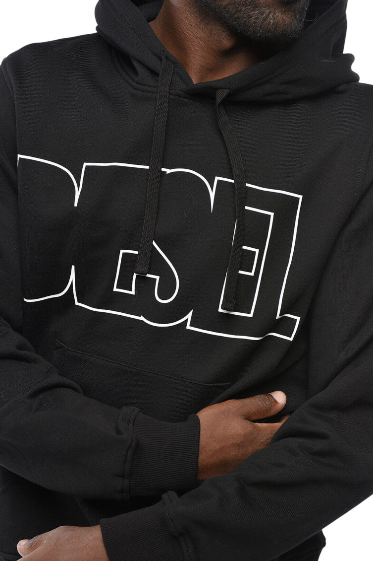 Black Regular Logo Hoodie 3