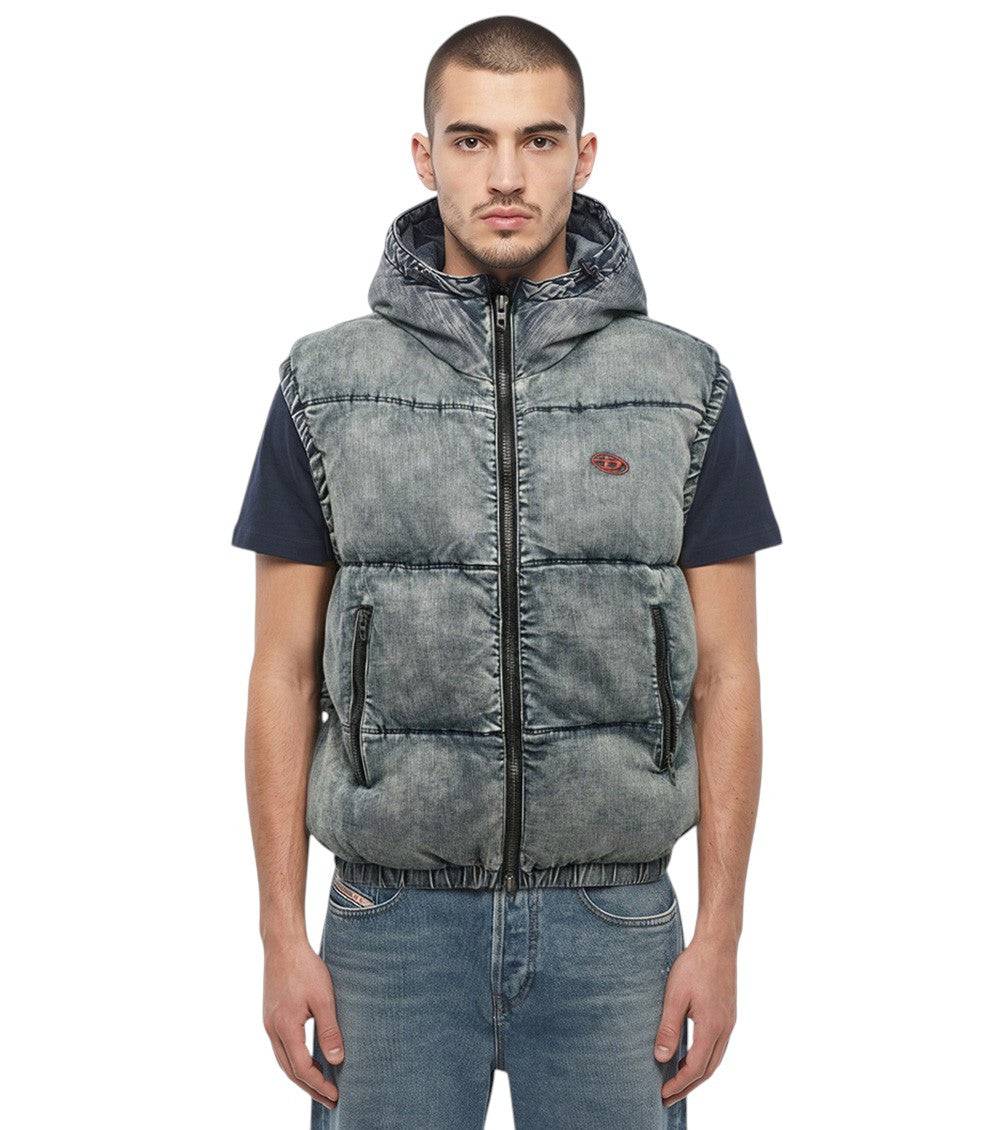Blue Padded Hood Jacket 1