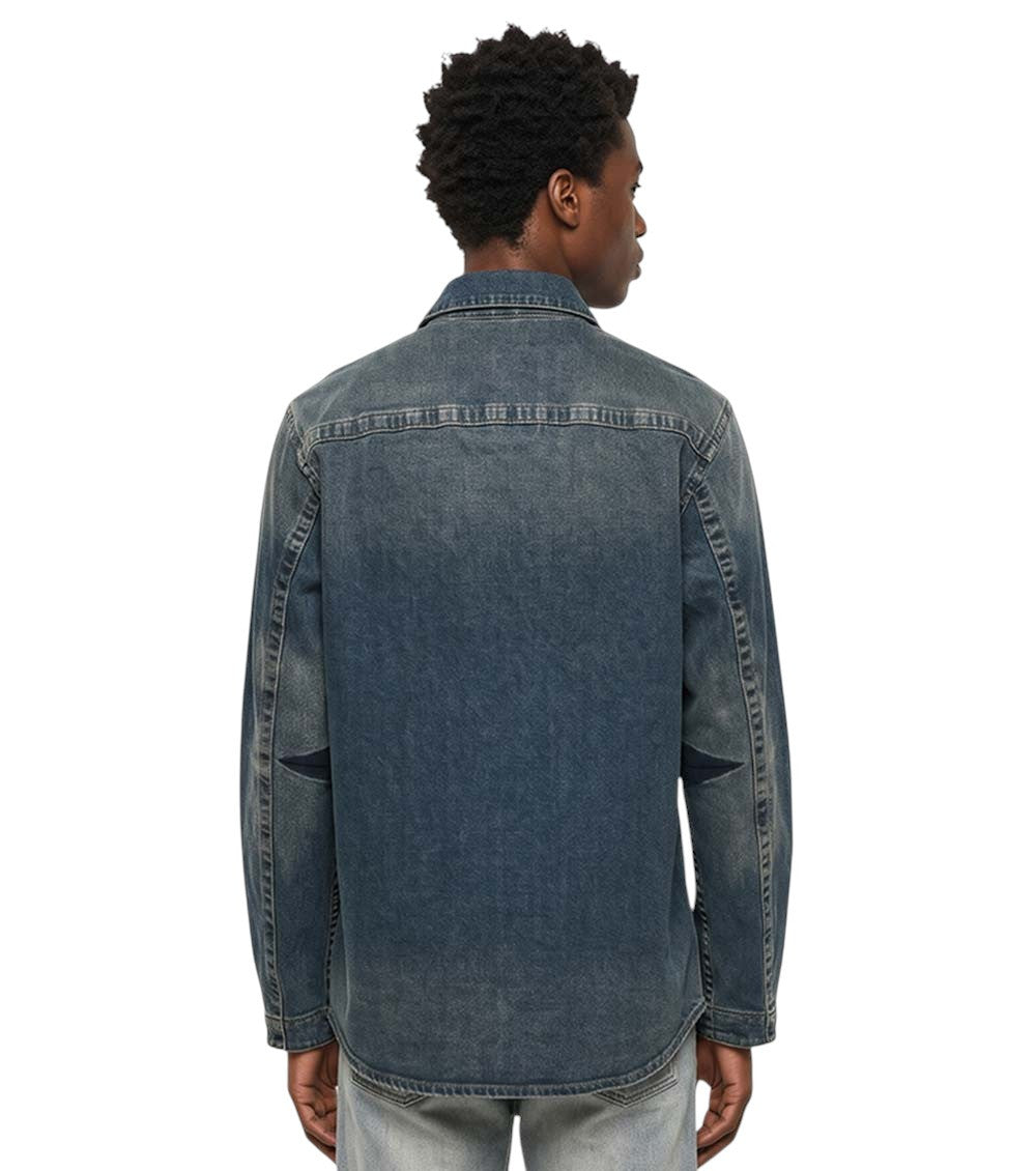 Blue Zip Up Overshirt 2