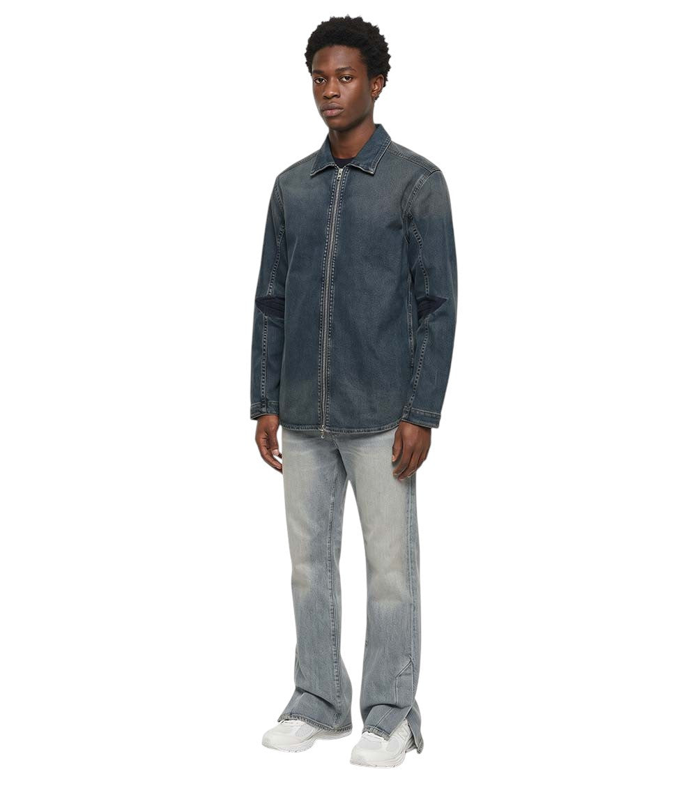 Blue Zip Up Overshirt 3
