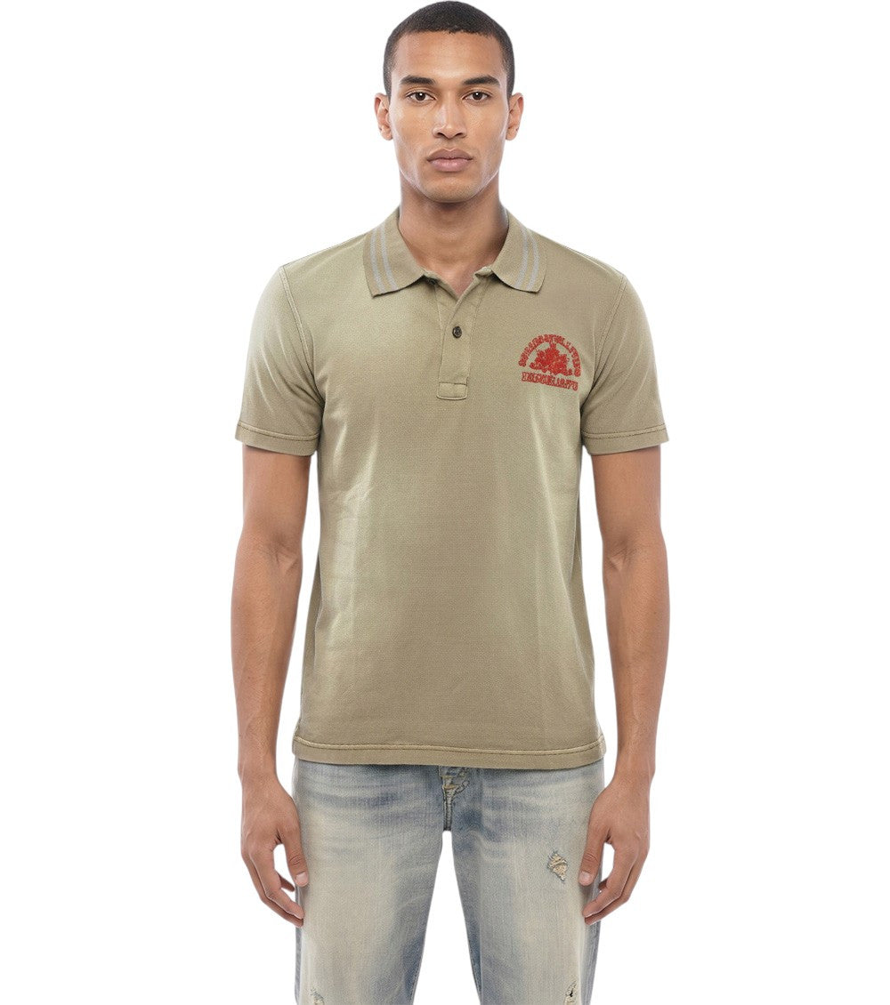 Khaki Shirt Collar Polo 1
