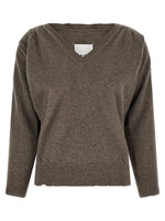 Brown V Neck Sweater 1