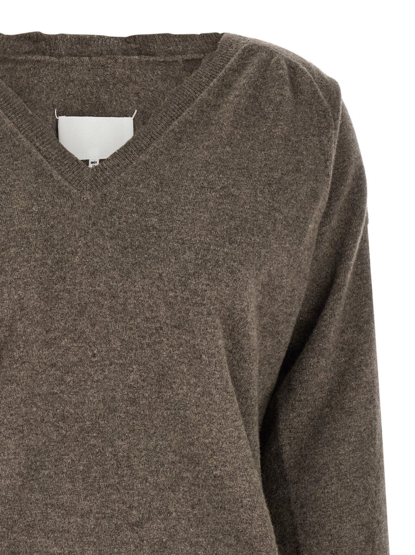 Brown V Neck Sweater 3
