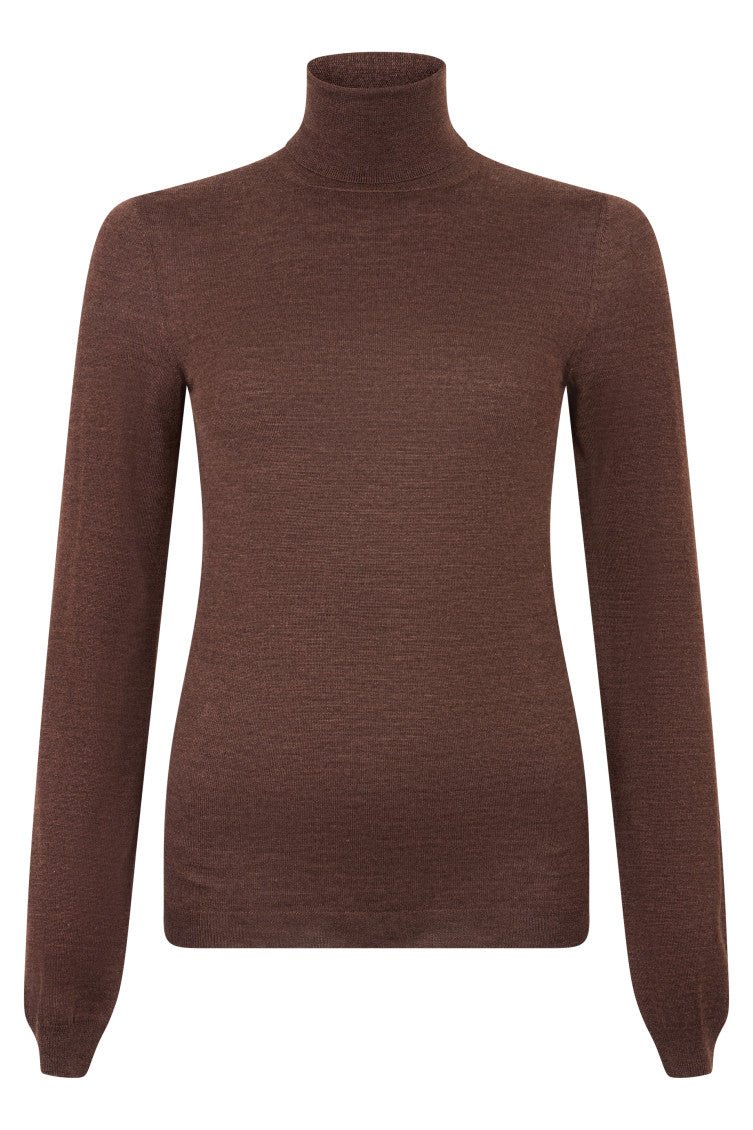 Brown Turtle Neck Sweater 1