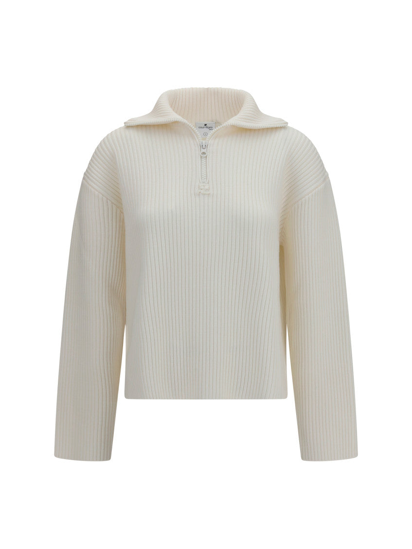 White Knitted Sweater 1