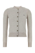 Grey Crew Neck Cardigan 1