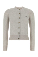 Grey Crew Neck Cardigan 1