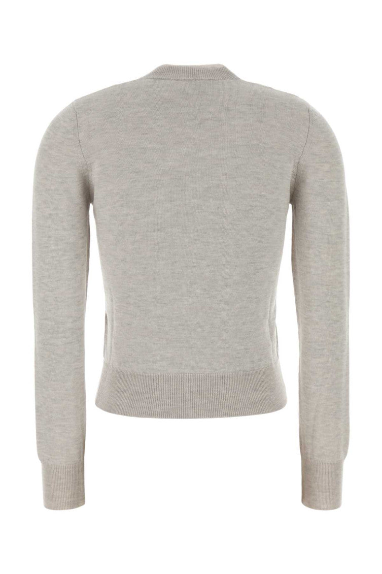Grey Crew Neck Cardigan 2