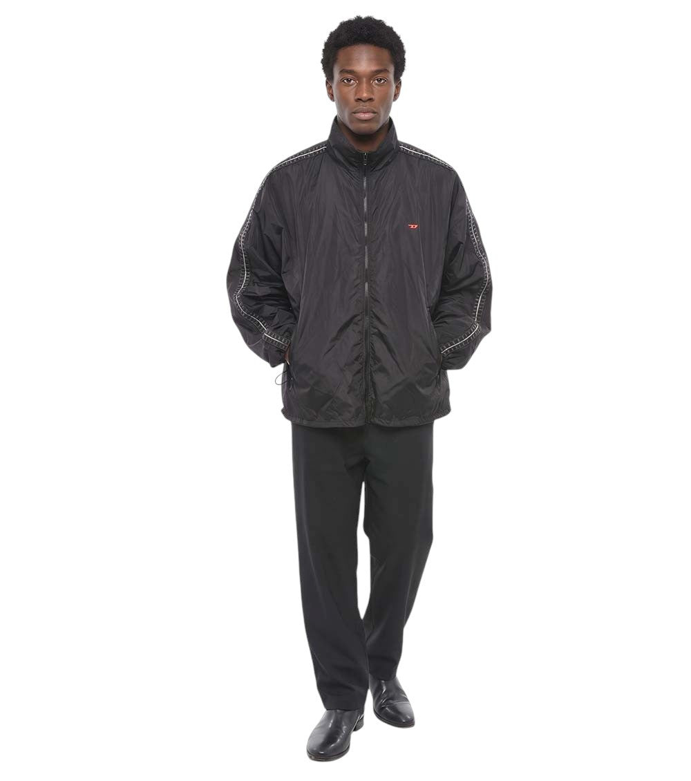 Black Mock Collar Jacket 3