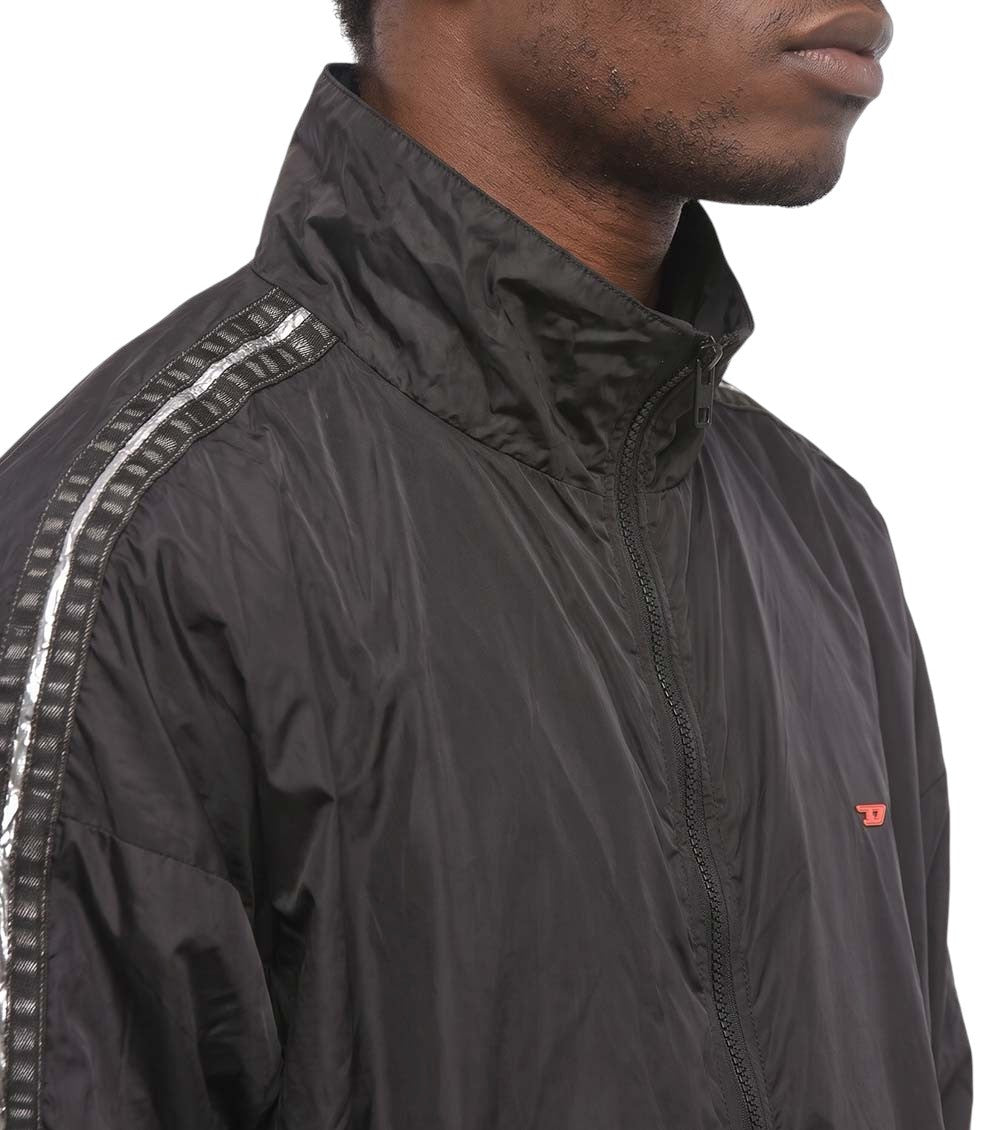 Black Mock Collar Jacket 4