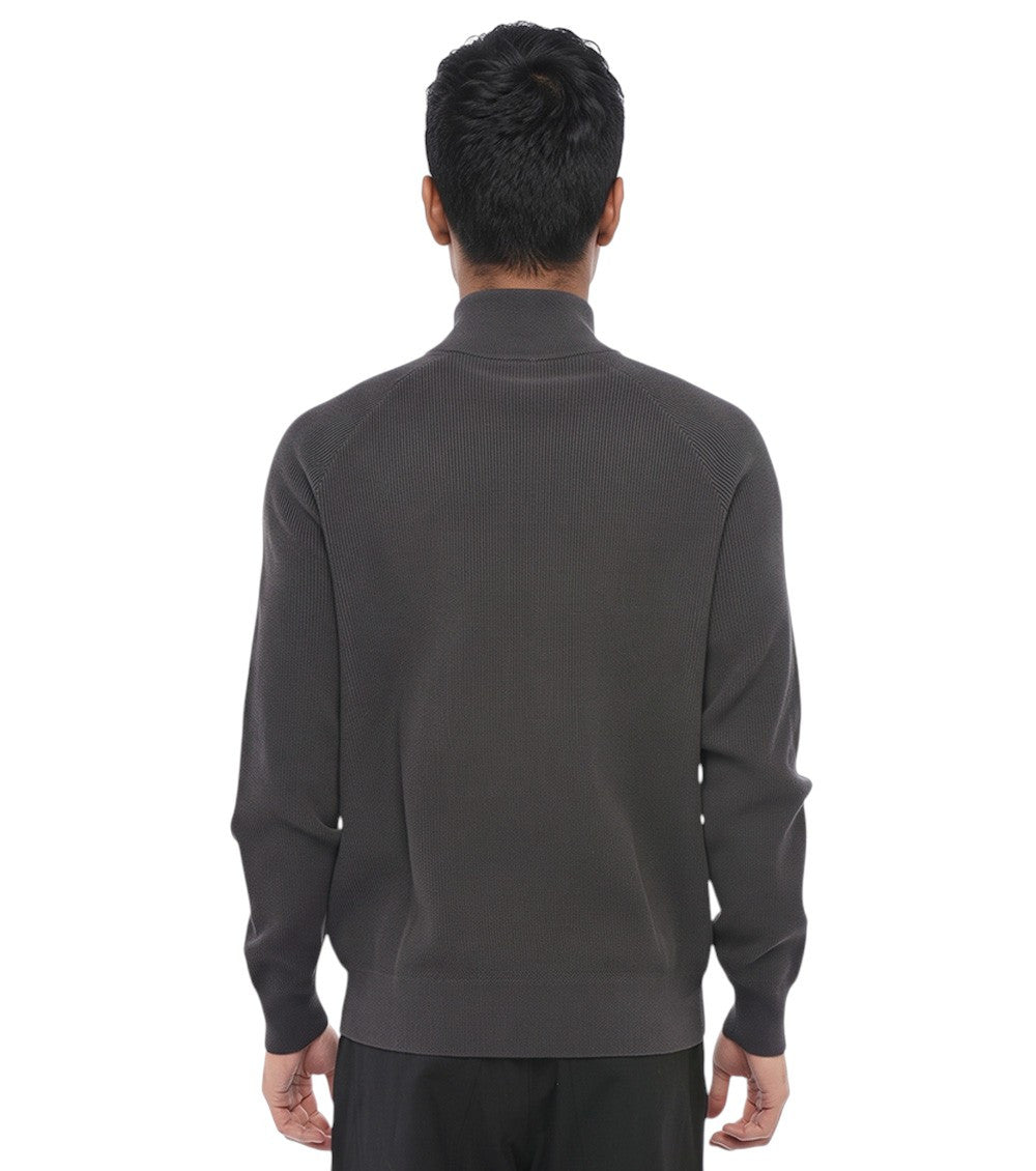 Grey Zip Up Logo Sweatshirt 2