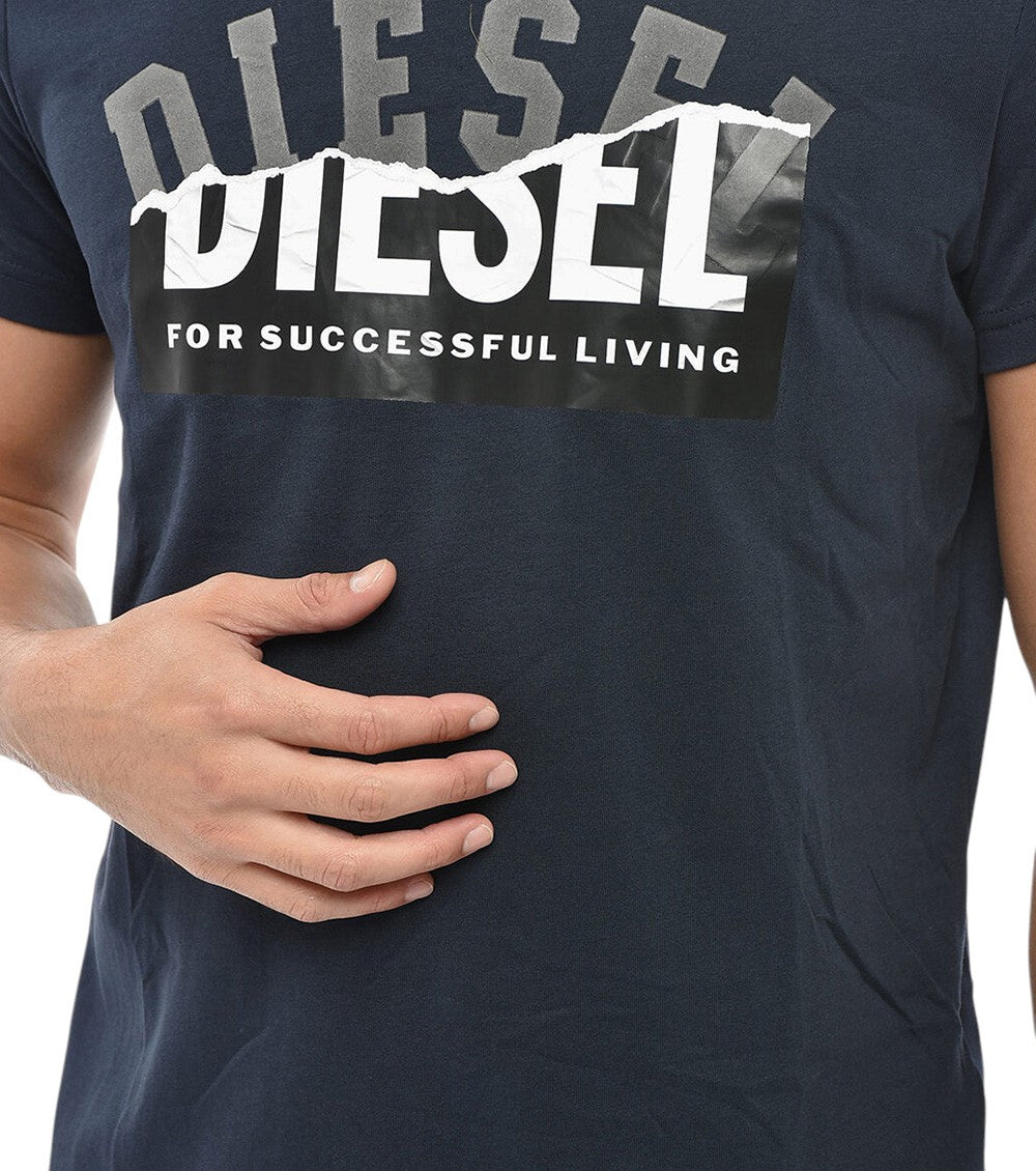 Blue Graphic Logo T-Shirt 4