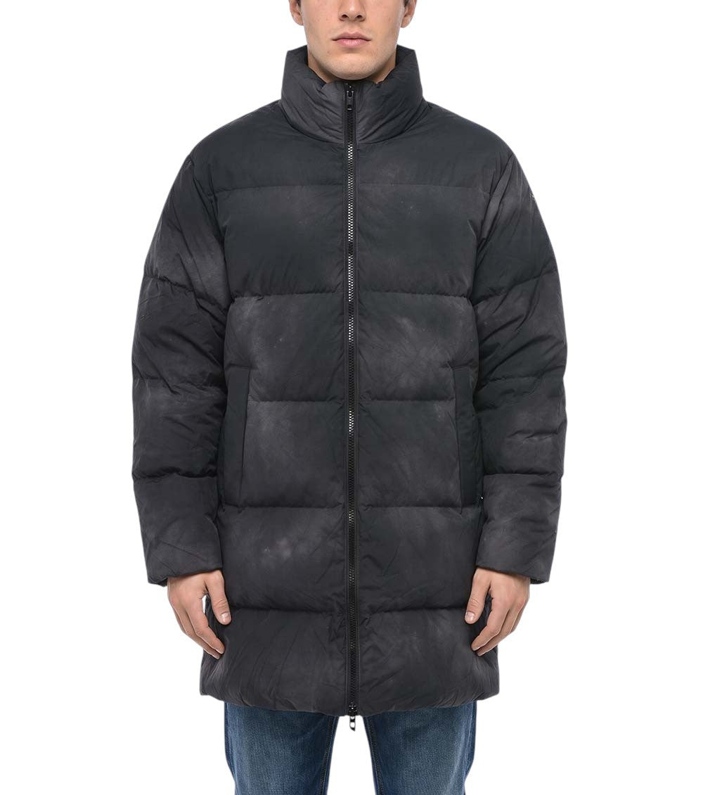 Black Quilted Parka Jacket 1