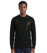Black Distressed Sweater 1