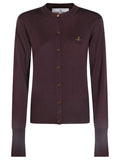 Brown Crew Neck Cardigan 1