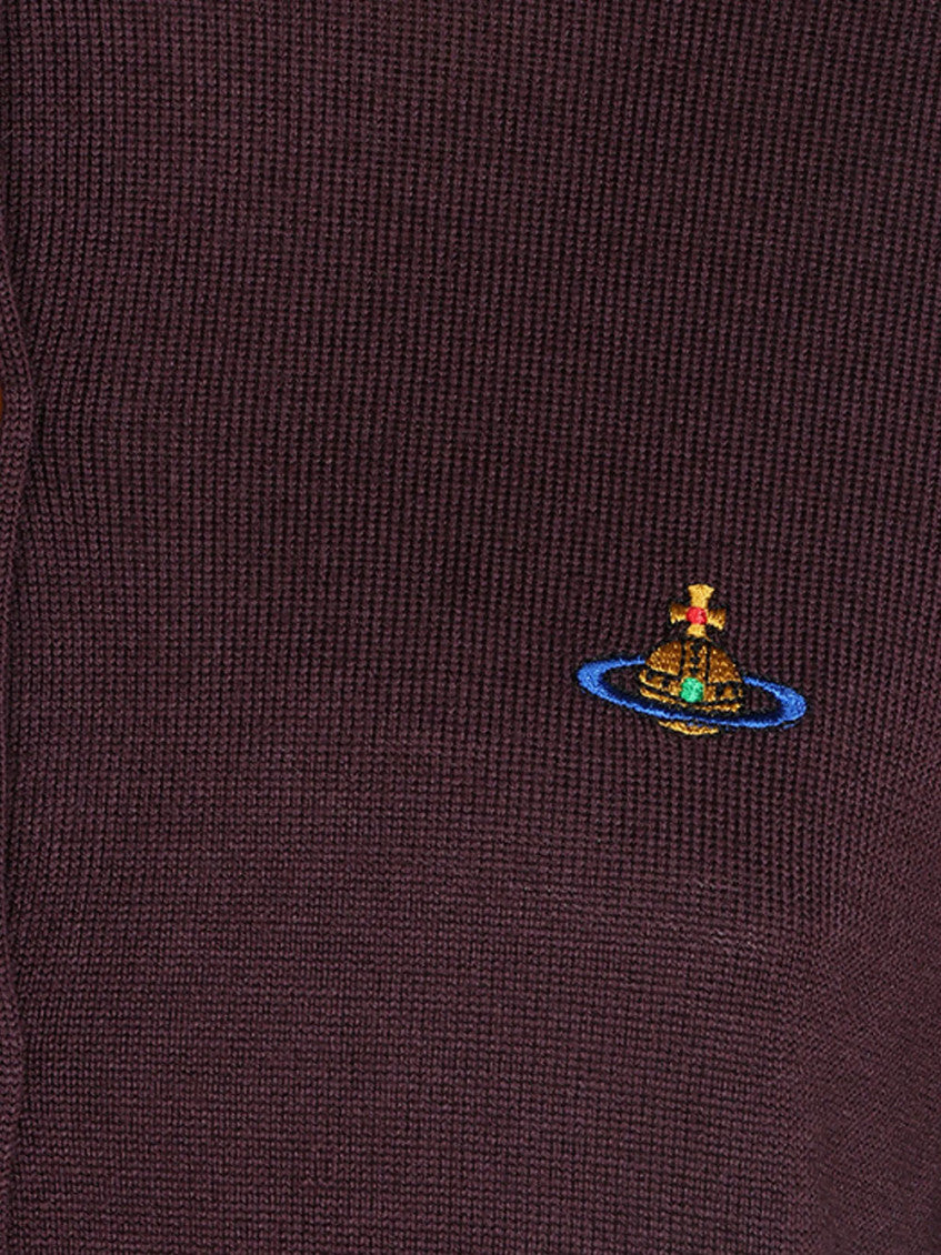 Brown Crew Neck Cardigan 4