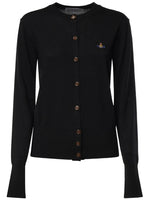 Black Crew Neck Cardigan 1