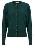 Dark Green Crew Neck Cardigan 1