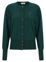 Dark Green Crew Neck Cardigan 1