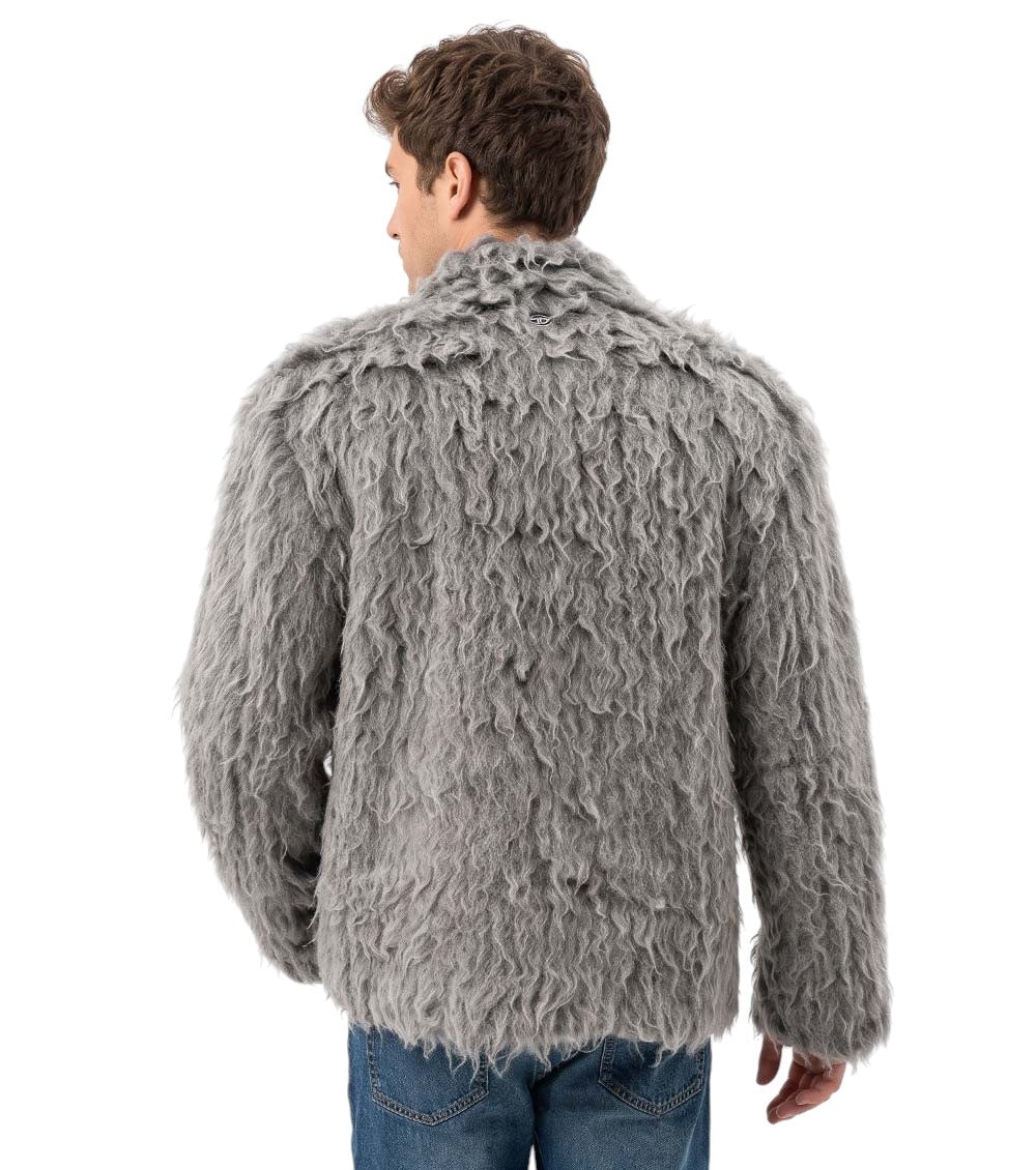 Grey Regular Textured Jacket 2