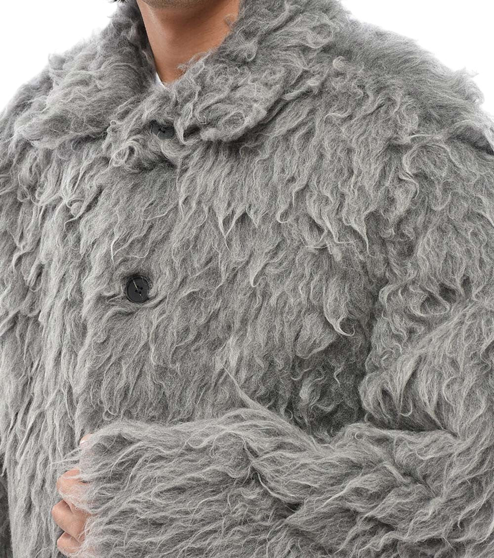 Grey Regular Textured Jacket 4