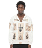 White Graphic Print Hoodie 1
