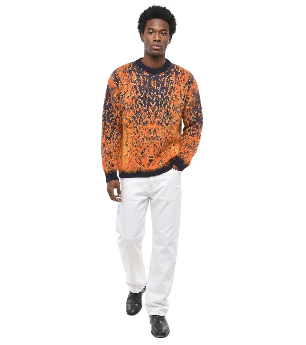 Orange Crew Neck Sweater 3