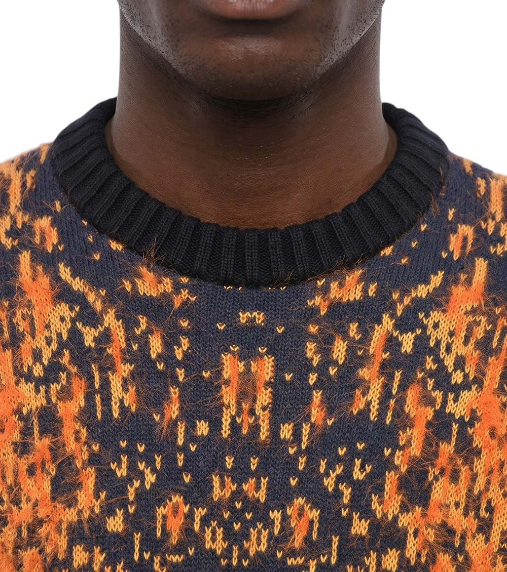 Orange Crew Neck Sweater 4