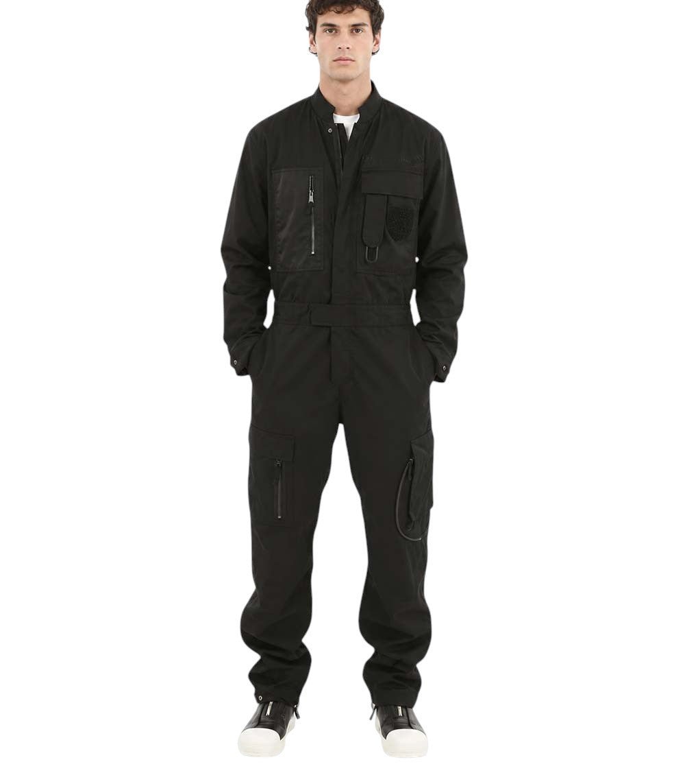 Black Band Collar Jumpsuit 1