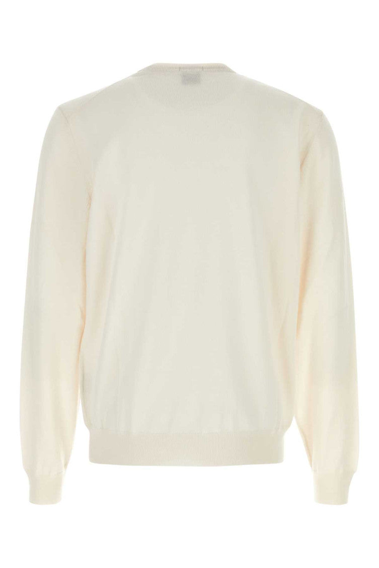 White Embroidered Logo Sweater 2