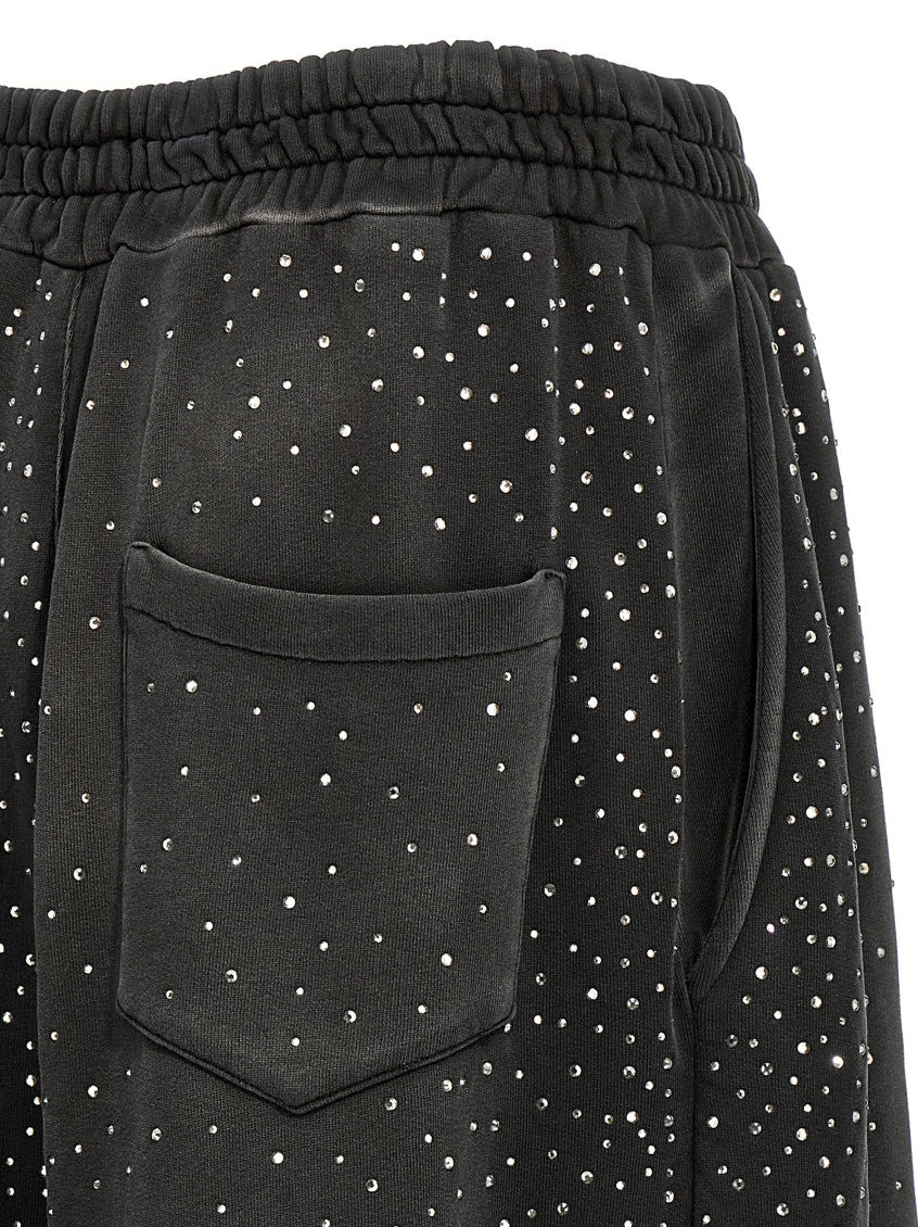 Black Rhinestone joggers 4