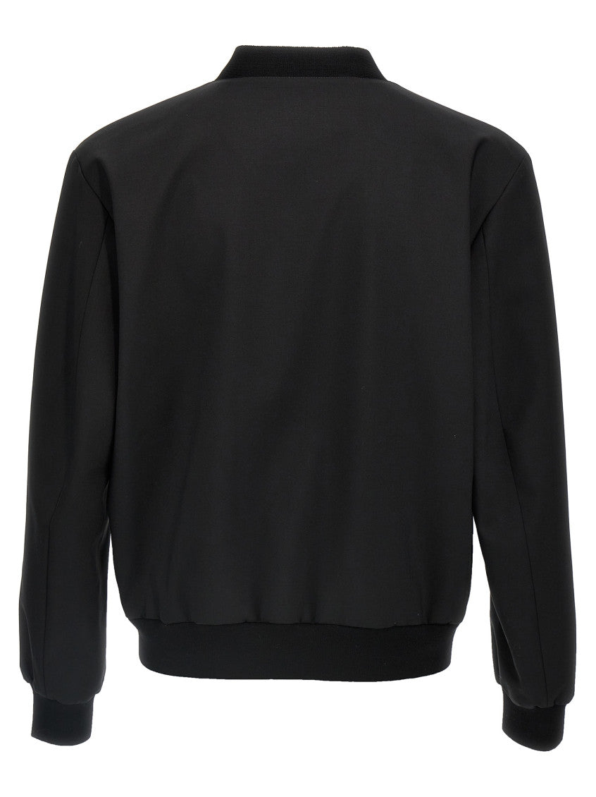 Black Embroidered Logo Cardigan 2
