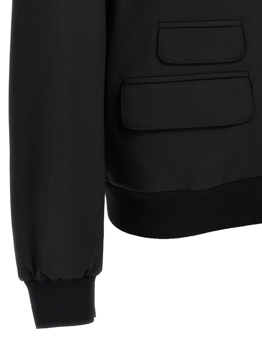 Black Embroidered Logo Cardigan 4