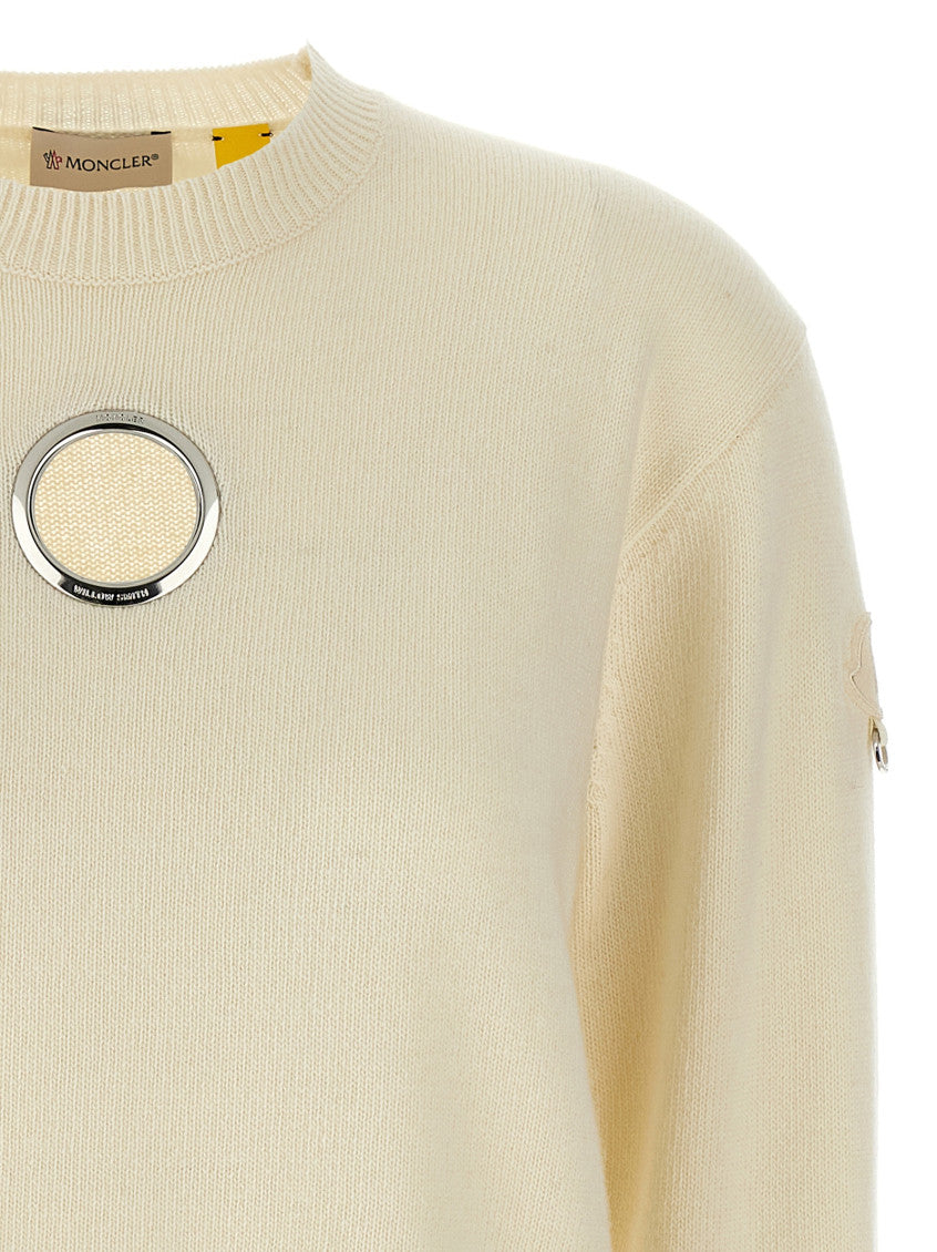 White Wool And Wool Sweater 3