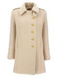 White Single-breasted wool coat 1