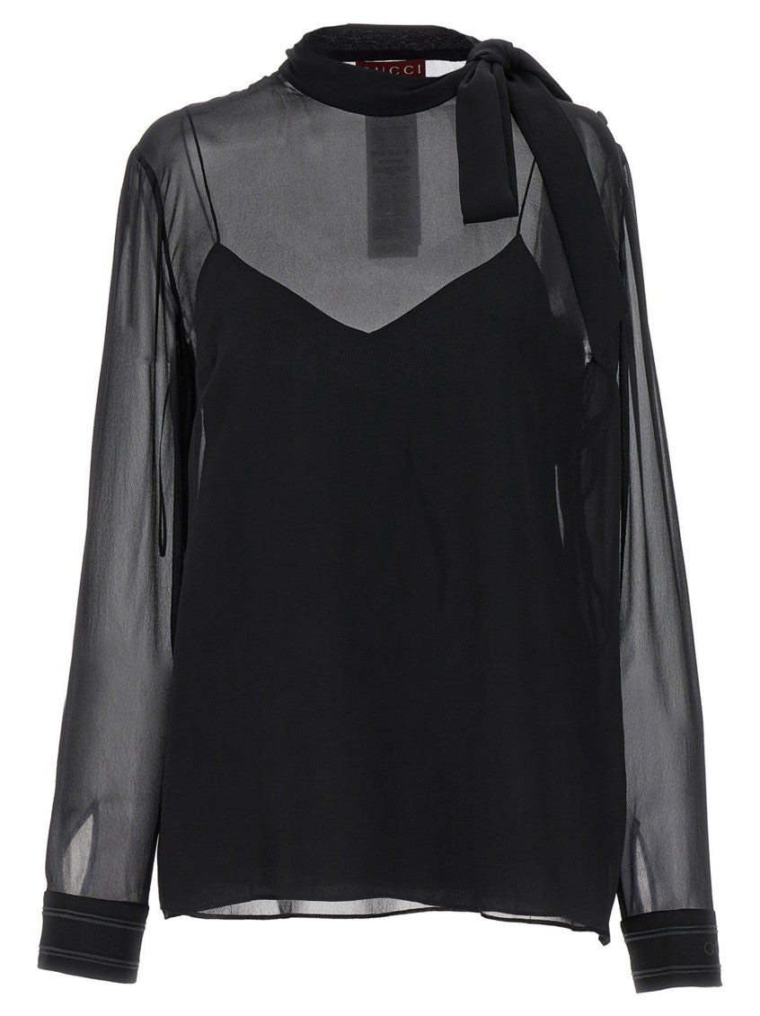 Black Georgette blouse 1