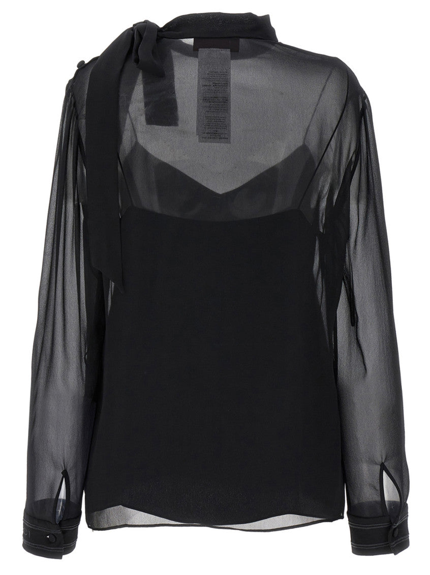 Black Georgette blouse 2