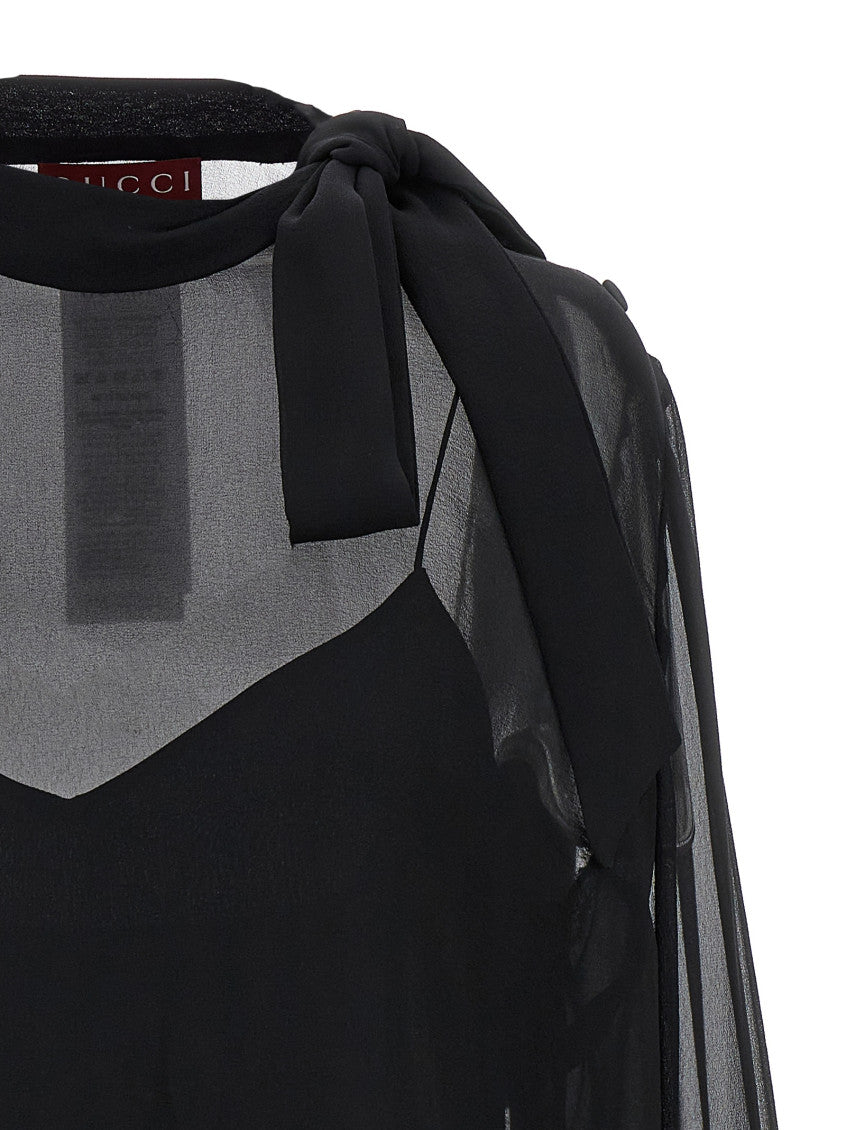 Black Georgette blouse 3