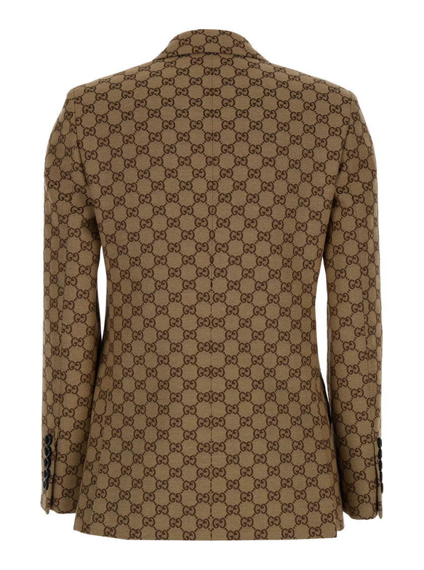 Beige Single-breasted Jacket 2