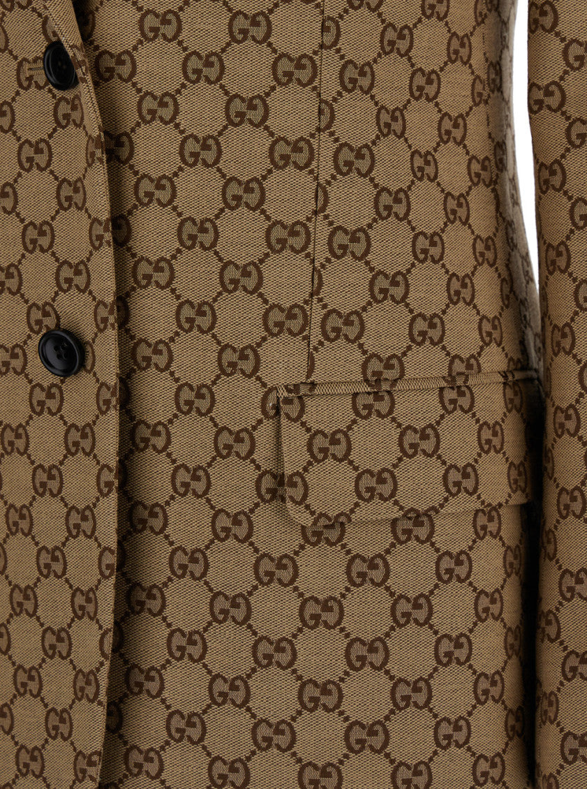 Beige Single-breasted Jacket 3