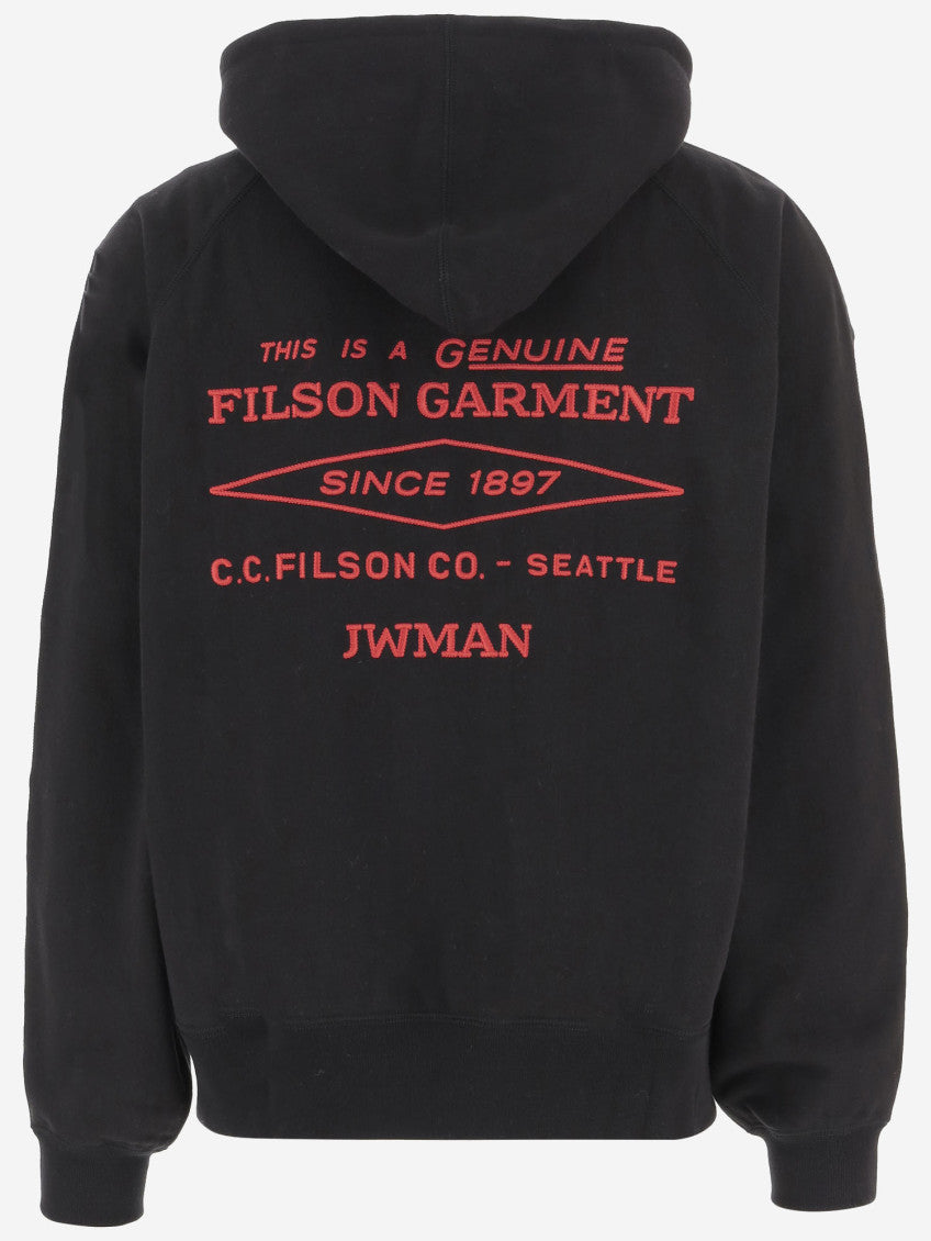 Black Embroidery Print Hoodie 2