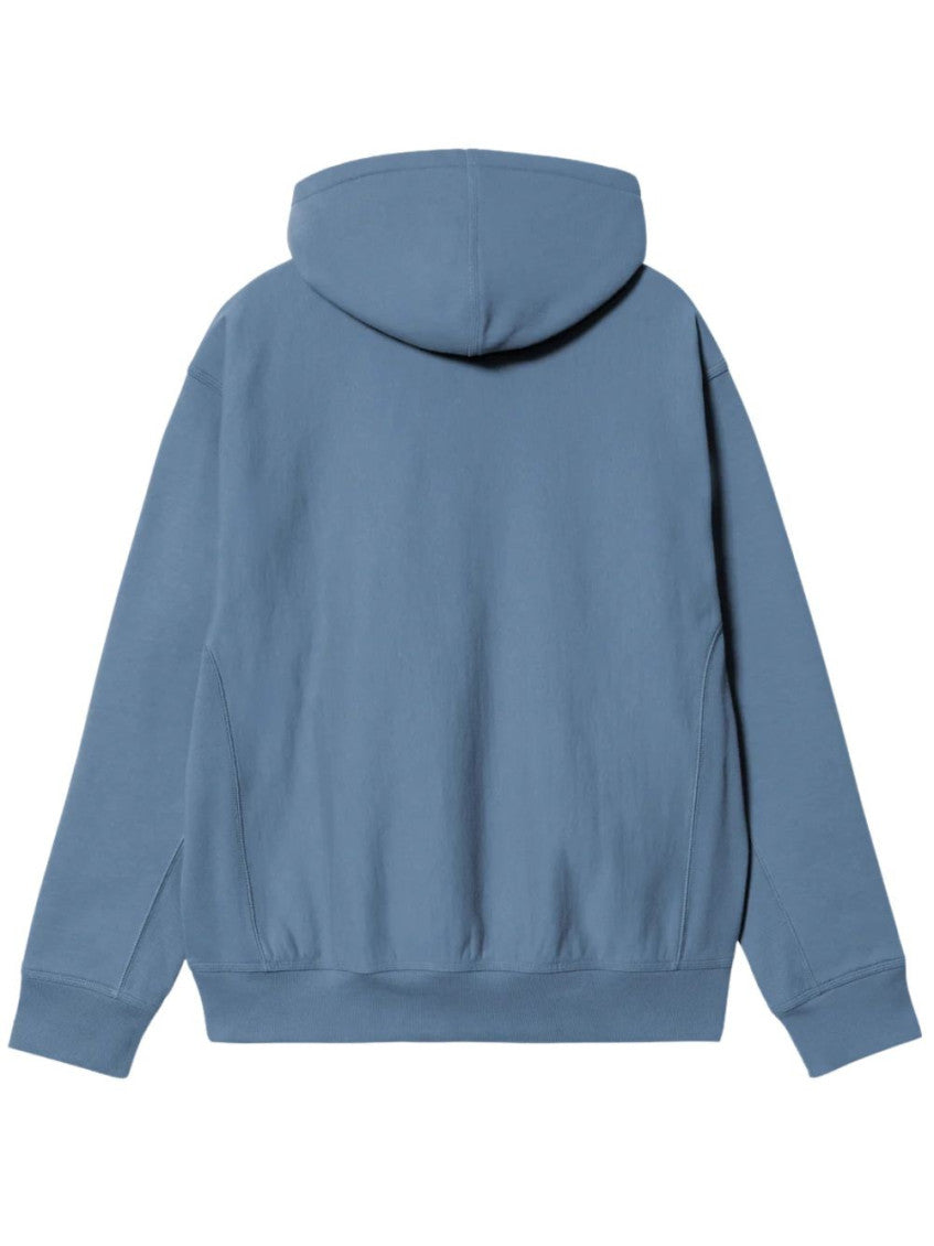 Blue Embroidery Logo Hoodie 3