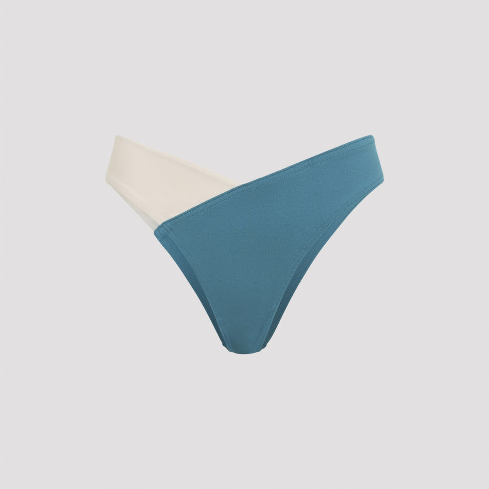 Turquoise Color-Block Bikini Briefs 2