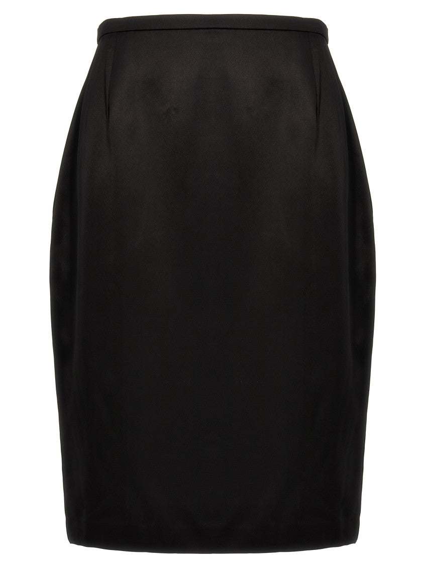 Black Satin skirt 1