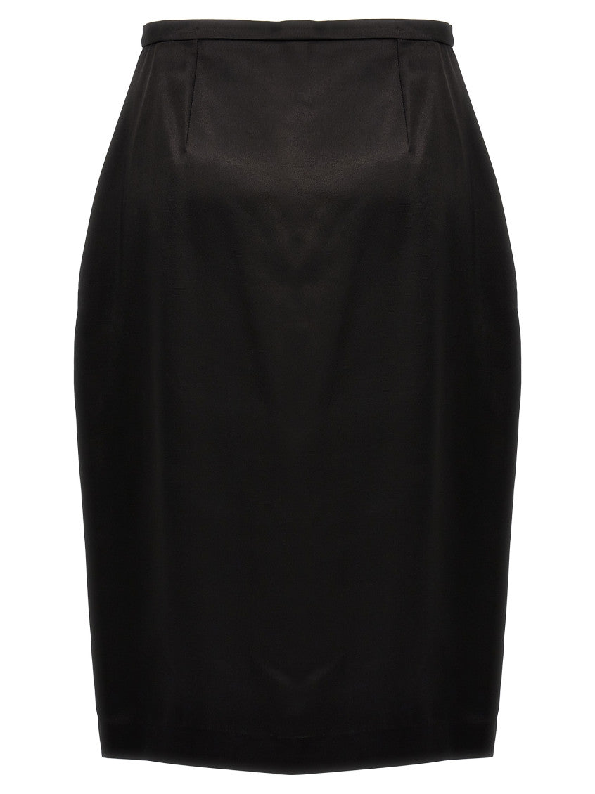 Black Satin skirt 2