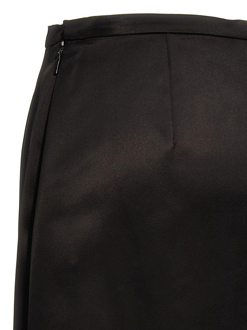 Black Satin skirt 4