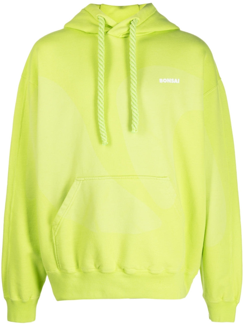 Green Printed Cotton Hoodie 1