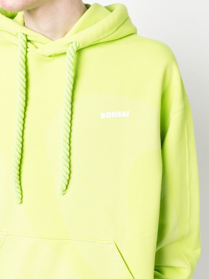 Green Printed Cotton Hoodie 3