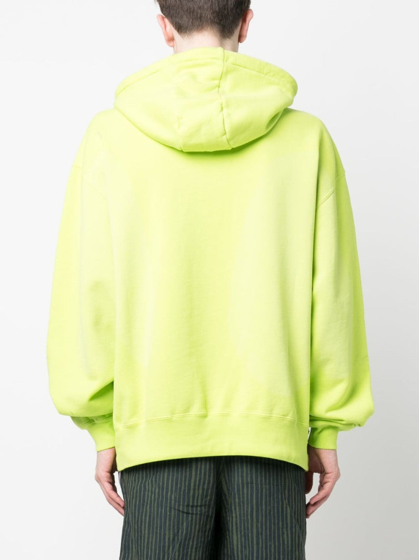 Green Printed Cotton Hoodie 5